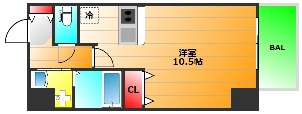 WILLDO松屋町の間取り|現状有姿