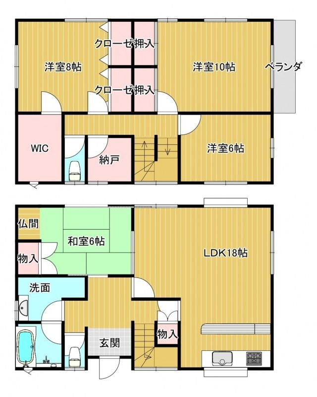 神島町中古戸建の間取り