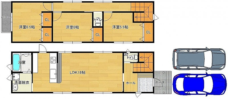 川棚町百津郷新築建売一戸建の間取り