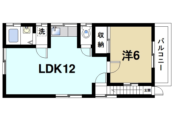 サクラホーム郡山の間取り|使い勝手の良いゆったりとしたお部屋です