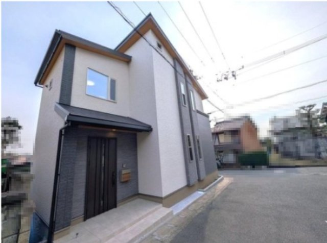 向日市鶏冠井町東井戸の前面道路含む現地写真|西側前道幅員約6.0ｍ、接道9.7ｍ。