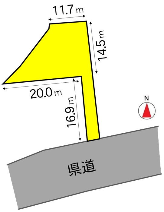 朝日村西洗馬売土地の区画図