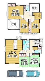 【間取り】 | 川西市けやき坂2丁目7の7　中古一戸建て