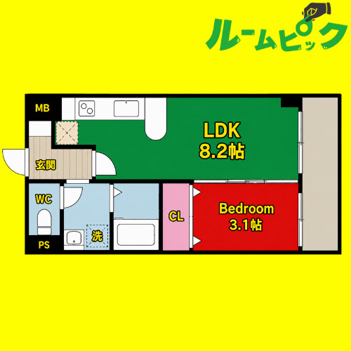 Casa Del Sol　名古屋市賃貸　仲介手数料無料の間取り