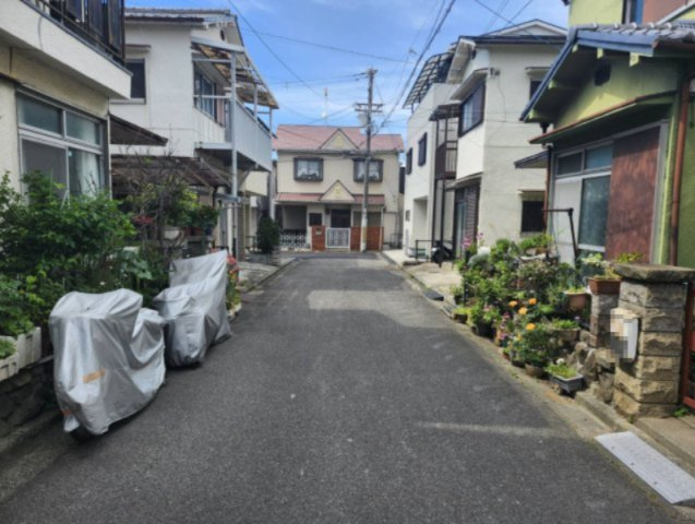 堺市西区草部土地の前面道路含む現地写真