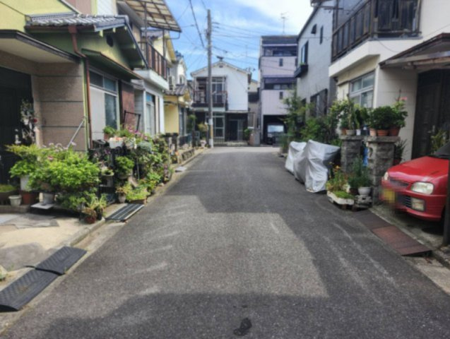 堺市西区草部土地の前面道路含む現地写真