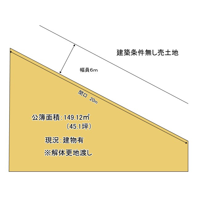 京都市左京区上高野鳥脇町　建築条件無し売土地の土地図