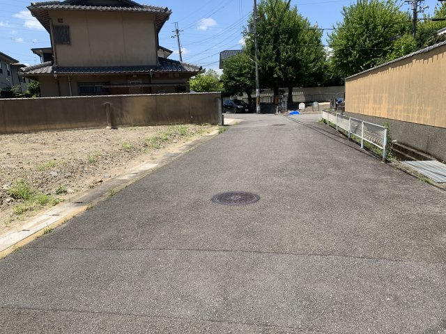 京都市左京区上高野鳥脇町　建築条件無し売土地の前面道路含む現地写真