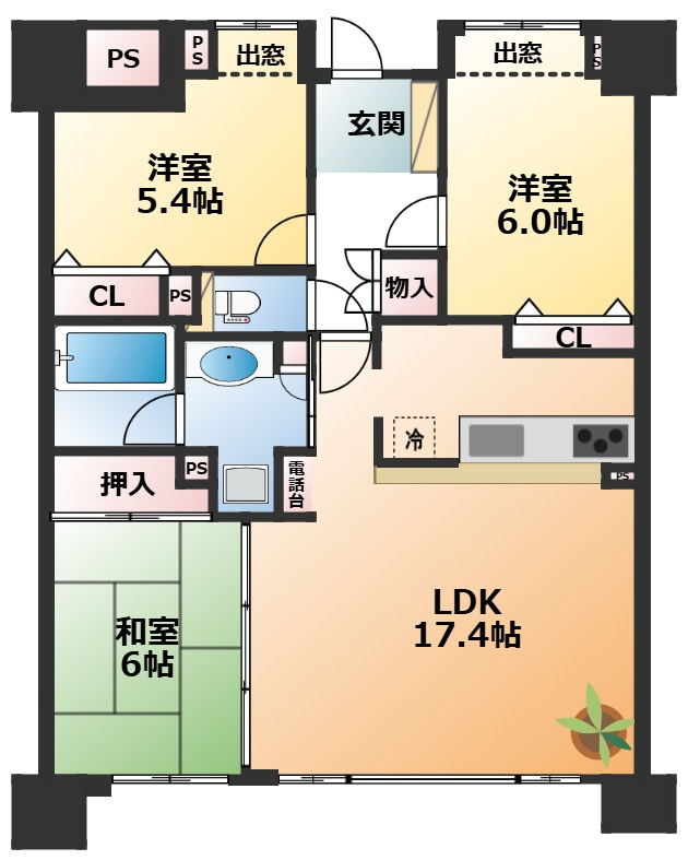 ポレスター晃望台の間取り