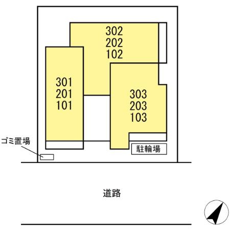 コルザ南台の区画図
