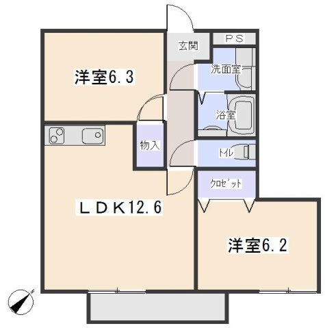 ヴィラ家奈Ｂの間取り