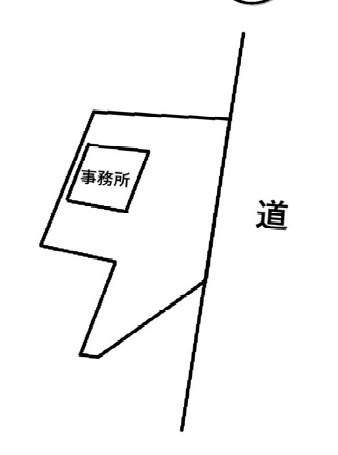 大津市大萱５丁目の店舗事務所の区画図