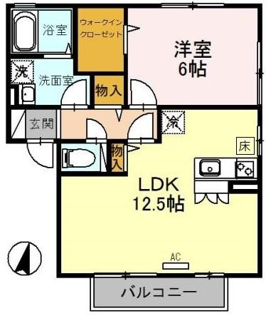 カーサアルペジオ　B棟の間取り
