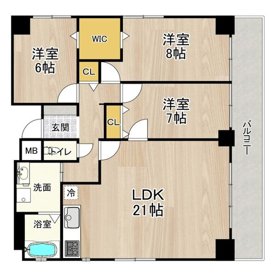 【間取り】 | CITY SPIRE難波WESTⅡ