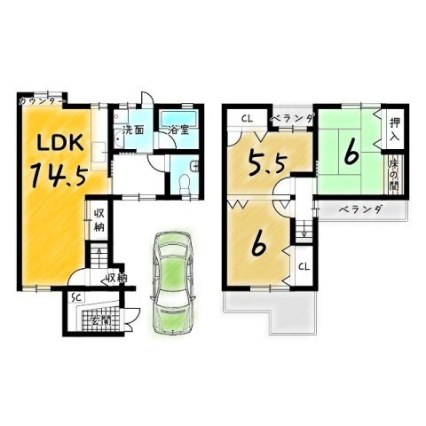 森本町下森本の間取り