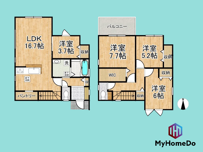 北区西味鋺5丁目の間取り|図面と現況が異なる場合は現況を優先いたします。
