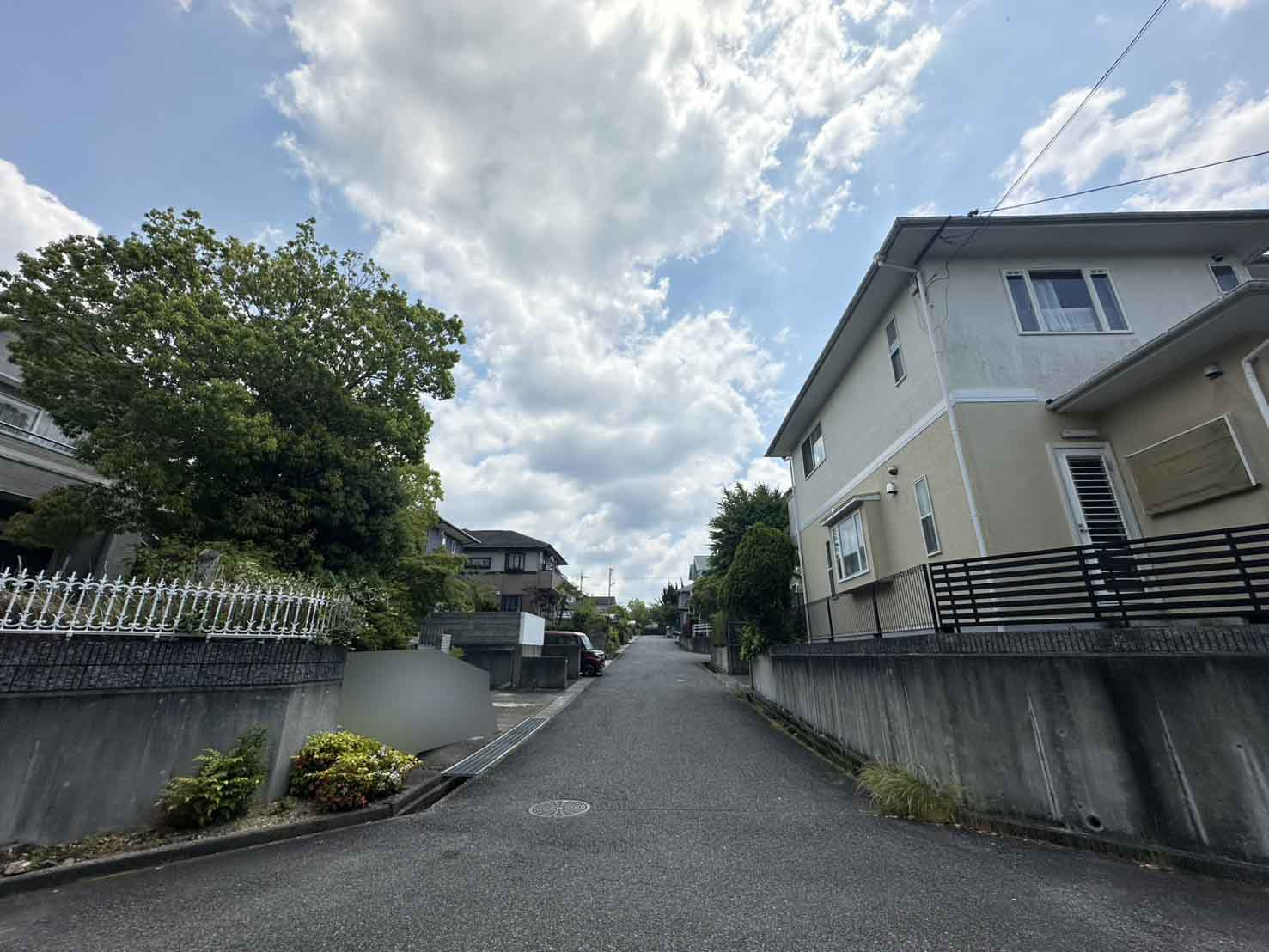 菖蒲が丘1丁目の前面道路含む現地写真