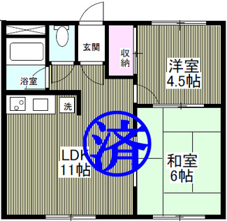【間取り】 | 【木造アパート】北海道苫小牧市豊川町3丁目