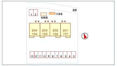 【区画図】 | サンムーン　ゴールドスターＬＶ | 駐車場