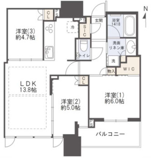 【間取り】 | シティタワー大阪本町　開平小学校区 | シティタワー大阪　間取り