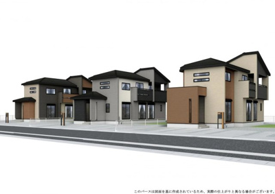 【外観パース】 | ブルーミングガーデン南アルプス市山寺　3号棟 | 外観パースです
