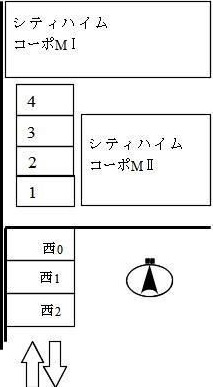 シティハイムコーポMIIの区画図