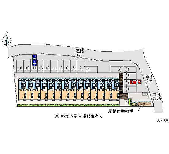 レオパレスナチュールⅡの駐車場|画像4