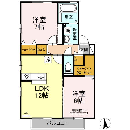 Ｔ’ｓスクエア　E棟の間取り