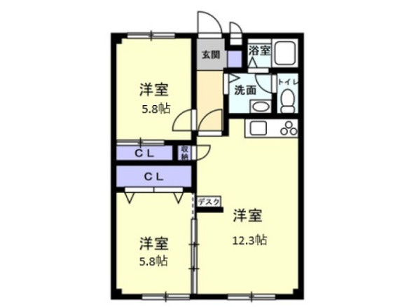 フォブール大井Ｂの間取り