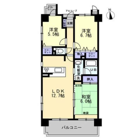 ダイアパレス太田第５の間取り
