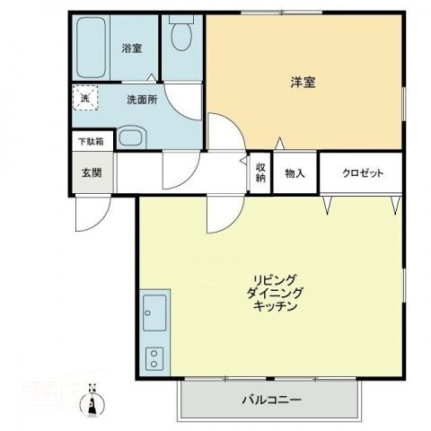 フォブール松本Ａの間取り
