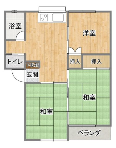 小宅コーポの間取り