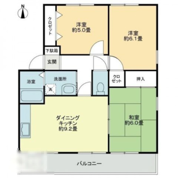 Fo.トロワ木太Ｂの間取り