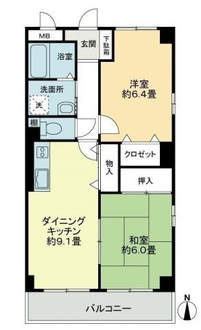 フィネス紅陽の間取り