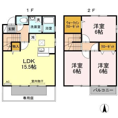 ローズコート　D棟の間取り
