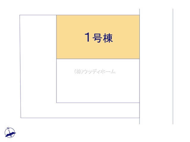 越谷市大泊1期　新築一戸建て　1号棟の区画図