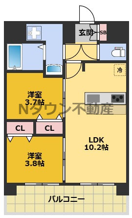 【間取り】 | メイクスアート上前津Ⅵ | 間取りです。