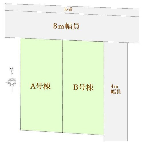 小平市小川西町５丁目　の区画図|Ａ号棟成約済