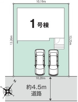 牛久市神谷1丁目　01期　新築戸建ての区画図|区画図です♪