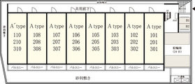 メゾン　ド　コンフォート　宮本Ａの区画図