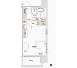 【間取り】 | パークアクシス大阪新町