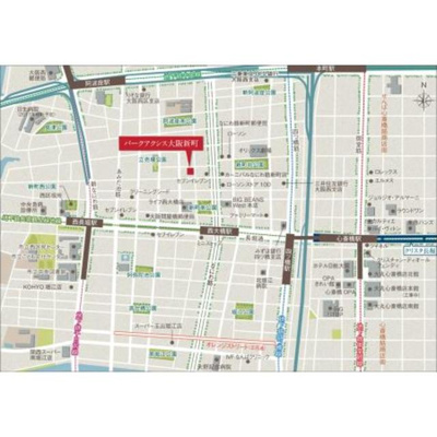 【地図】 | パークアクシス大阪新町