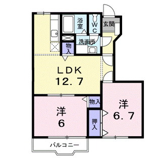 【間取り】 | サンシャインＢ