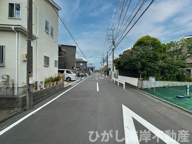 藤沢市鵠沼海岸７丁目　売地　全２区画の前面道路含む現地写真|現地外観