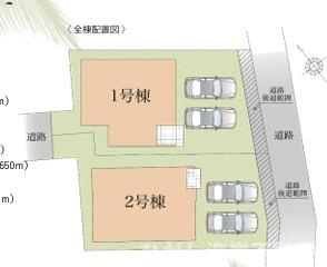 藤沢市辻堂新町３丁目　新築戸建　全２棟の区画図|対象１号棟