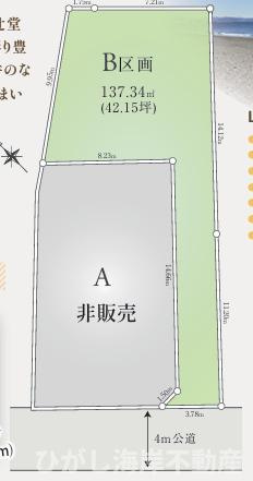 藤沢市辻堂6丁目　売地　　全２区画の土地図|対象B区画
