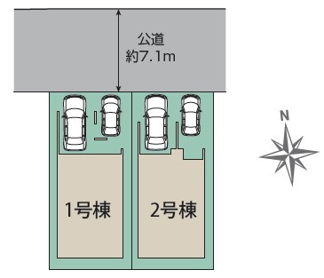 池田市豊島北１新築戸建の区画図