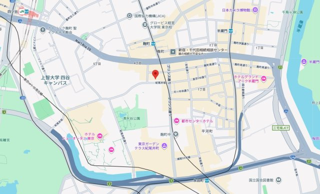 ★仲介手数料無料★グランドメゾン紀尾井坂（新規フルリノベーション済み・即入居できます）の地図