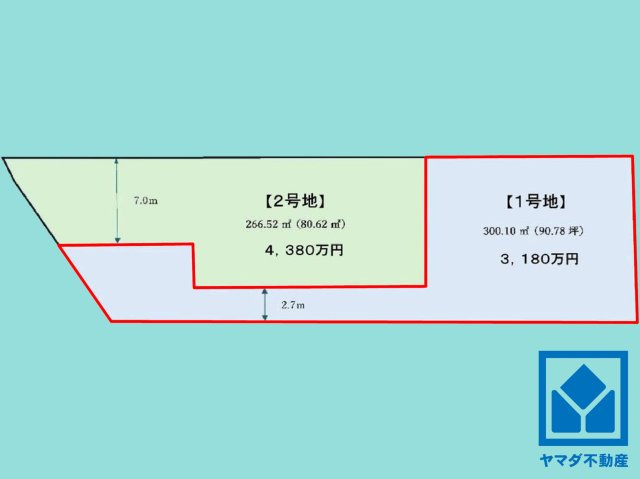 西宮市剣谷町　1号地の土地図