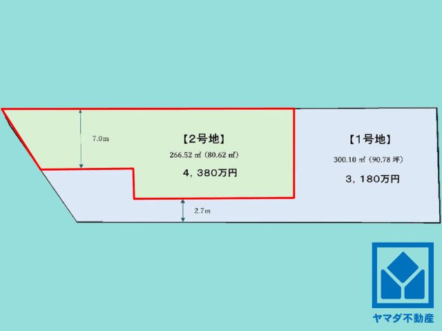 西宮市剣谷町　2号地の土地図